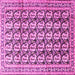 Square Machine Washable Persian Pink Traditional Rug, wshtr3423pnk