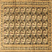 Square Machine Washable Persian Brown Traditional Rug, wshtr3423brn