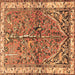 Square Animal Brown Traditional Rug, tr3424brn