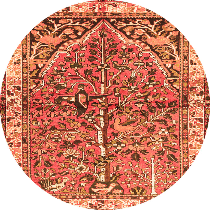 Machine Washable Animal Orange Traditional Area Rugs, wshtr3424org