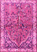 Machine Washable Animal Pink Traditional Rug, wshtr3424pnk