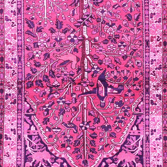 Machine Washable Animal Pink Traditional Rug, wshtr3424pnk