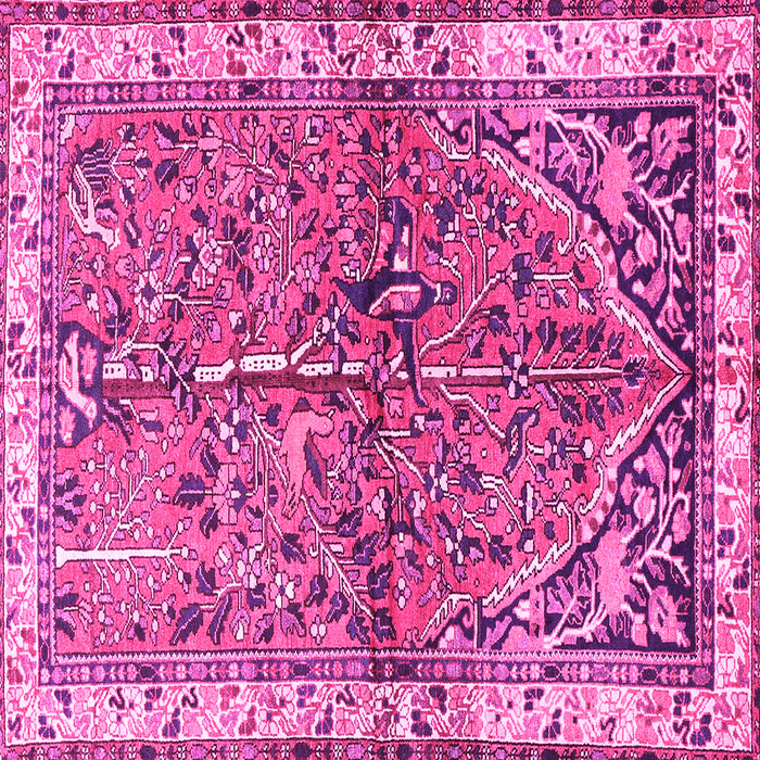 Square Machine Washable Animal Pink Traditional Rug, wshtr3424pnk