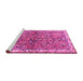 Sideview of Machine Washable Animal Pink Traditional Rug, wshtr3424pnk