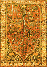 Animal Yellow Traditional Rug, tr3424yw