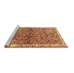 Sideview of Machine Washable Animal Brown Traditional Rug, wshtr3424brn