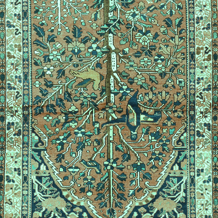Animal Turquoise Traditional Rug, tr3424turq