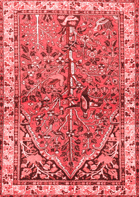 Animal Red Traditional Rug, tr3424red