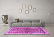 Machine Washable Animal Purple Traditional Area Rugs in a Living Room, wshtr3424pur