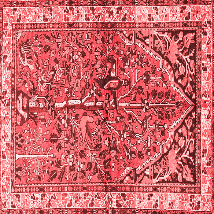 Machine Washable Animal Red Traditional Rug, wshtr3424red