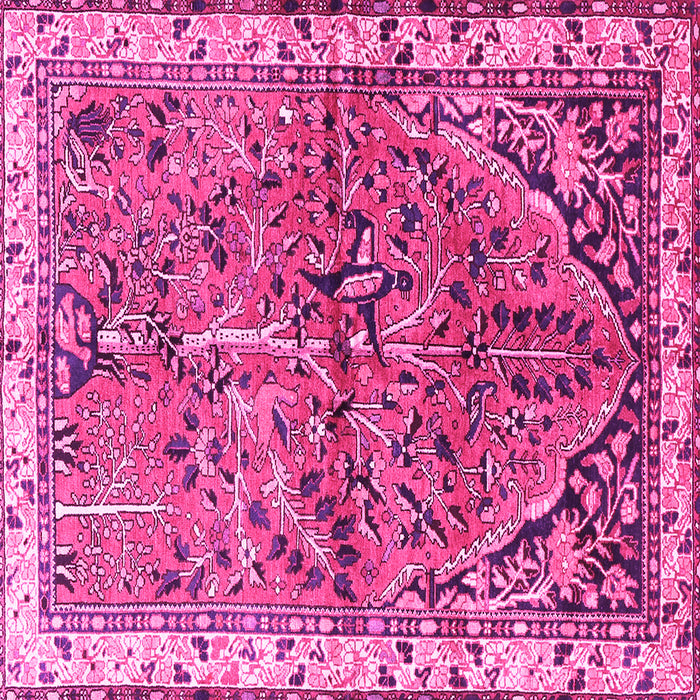 Square Machine Washable Animal Pink Traditional Rug, wshtr3425pnk