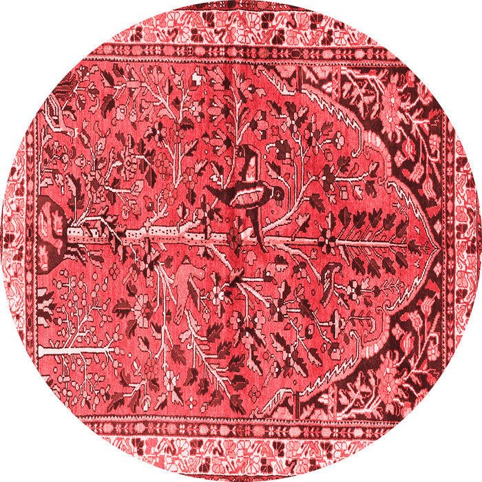 Machine Washable Animal Red Traditional Rug, wshtr3425red
