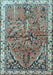 Animal Light Blue Traditional Rug, tr3425lblu