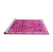 Sideview of Machine Washable Animal Pink Traditional Rug, wshtr3425pnk