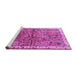 Sideview of Machine Washable Animal Purple Traditional Area Rugs, wshtr3425pur