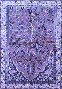 Animal Blue Traditional Rug, tr3425blu