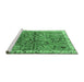 Sideview of Machine Washable Animal Emerald Green Traditional Area Rugs, wshtr3425emgrn