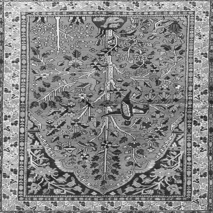 Round Machine Washable Animal Gray Traditional Rug, wshtr3425gry