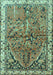 Animal Turquoise Traditional Rug, tr3425turq