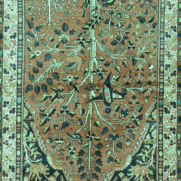 Animal Turquoise Traditional Rug, tr3425turq