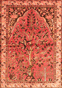 Animal Orange Traditional Rug, tr3425org