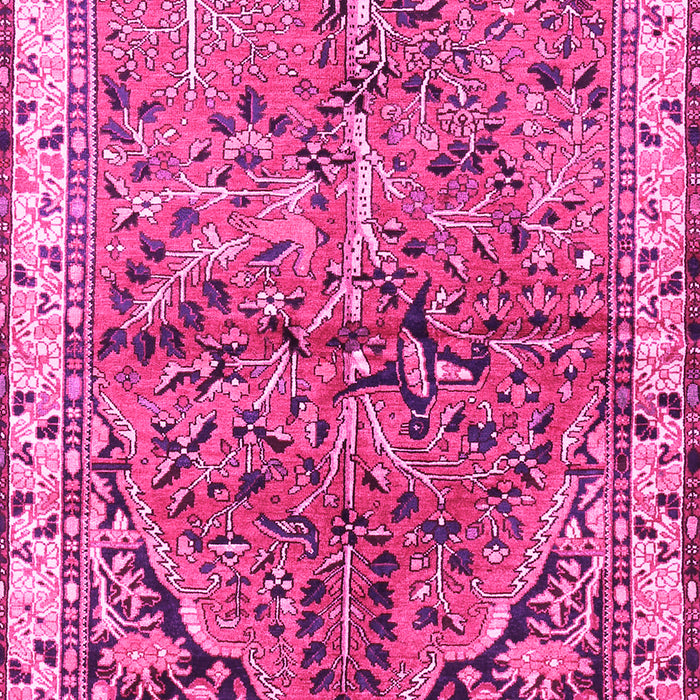 Machine Washable Animal Pink Traditional Rug, wshtr3425pnk