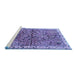 Sideview of Machine Washable Animal Blue Traditional Rug, wshtr3425blu