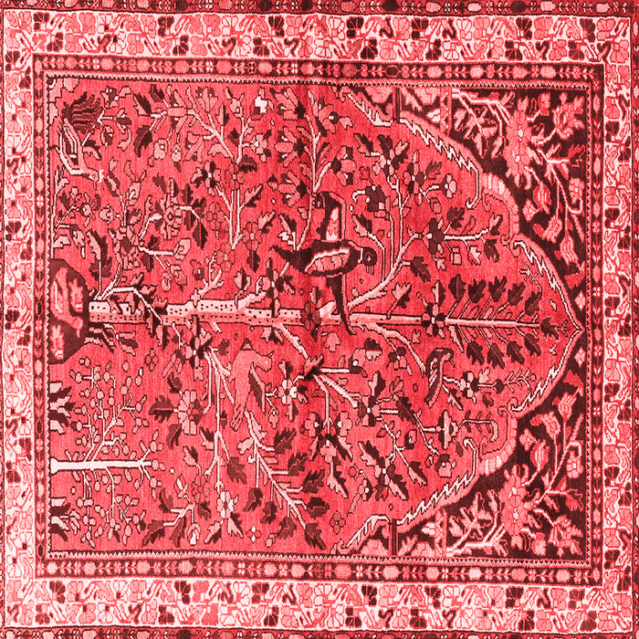 Machine Washable Animal Red Traditional Rug, wshtr3425red