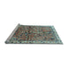 Sideview of Machine Washable Animal Light Blue Traditional Rug, wshtr3425lblu