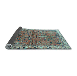 Sideview of Animal Light Blue Traditional Rug, tr3425lblu