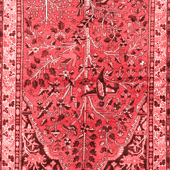 Machine Washable Animal Red Traditional Rug, wshtr3425red