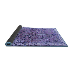 Sideview of Animal Blue Traditional Rug, tr3425blu