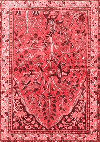 Animal Red Traditional Rug, tr3425red