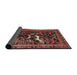 Sideview of Traditional Rust Pink Animal Rug, tr3426