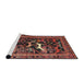 Sideview of Machine Washable Traditional Rust Pink Rug, wshtr3426