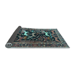 Sideview of Animal Light Blue Traditional Rug, tr3426lblu