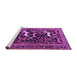 Sideview of Machine Washable Animal Purple Traditional Area Rugs, wshtr3426pur