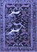 Animal Blue Traditional Rug, tr3426blu