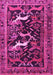Machine Washable Animal Pink Traditional Rug, wshtr3426pnk