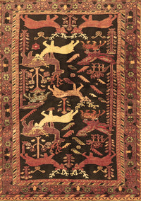 Animal Brown Traditional Rug, tr3426brn