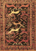 Animal Brown Traditional Rug, tr3426brn