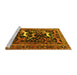 Sideview of Machine Washable Animal Yellow Traditional Rug, wshtr3426yw