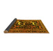 Sideview of Animal Yellow Traditional Rug, tr3426yw