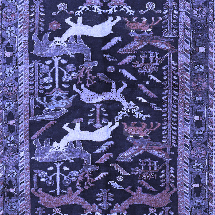 Machine Washable Animal Blue Traditional Rug, wshtr3426blu