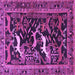 Square Animal Purple Traditional Rug, tr3426pur