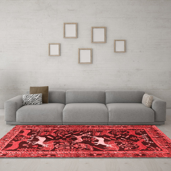 Traditional Red Washable Rugs