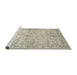 Sideview of Machine Washable Traditional Desert Sand Beige Rug, wshtr3427