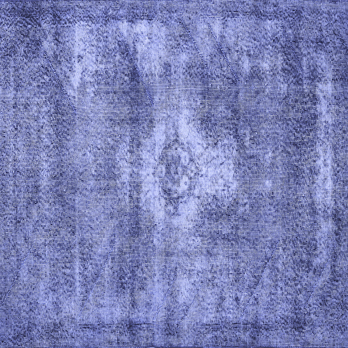 Square Machine Washable Persian Blue Traditional Rug, wshtr3428blu