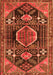 Serging Thickness of Machine Washable Persian Orange Traditional Area Rugs, wshtr3429org