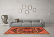 Machine Washable Persian Orange Traditional Area Rugs in a Living Room, wshtr3429org